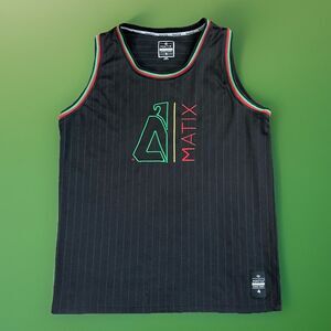 Matix Jersey Tank Top Large Skateboarding Rasta All Scars Basketball Y2K Vintage